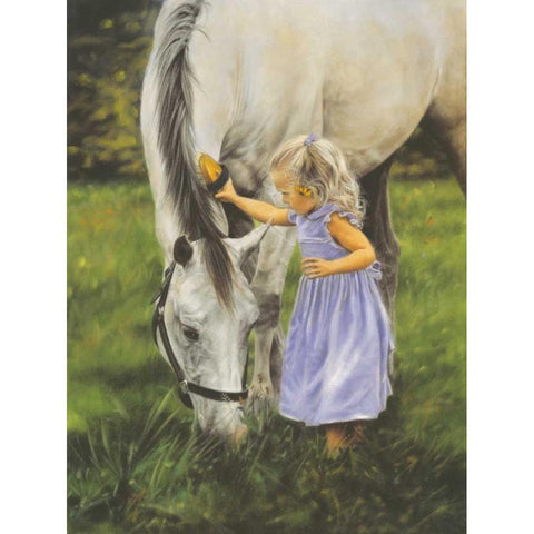 Grace and the Grey Black Modern Wood Framed Art Print by Harrison, Lesley