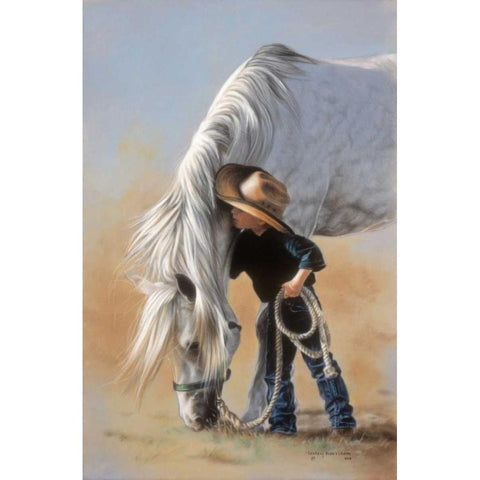 Little Whispers White Modern Wood Framed Art Print by Harrison, Lesley