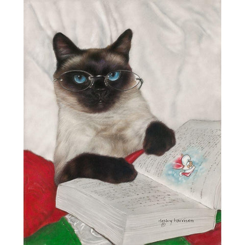 It Was the Night Before Christmas White Modern Wood Framed Art Print by Harrison, Lesley