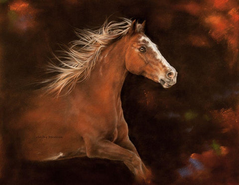 Cheyenne White Modern Wood Framed Art Print with Double Matting by Harrison, Lesley