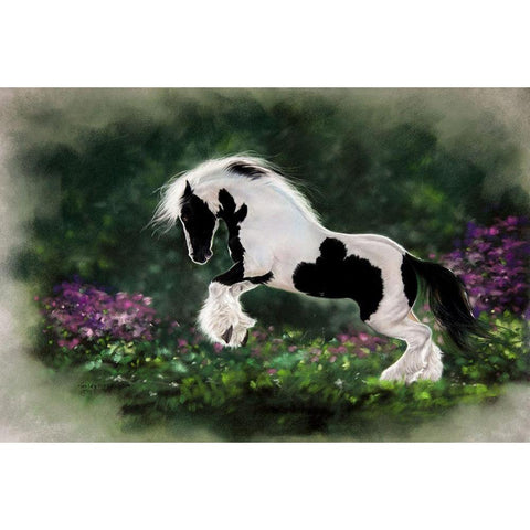 Gypsy Nomad Black Modern Wood Framed Art Print by Harrison, Lesley