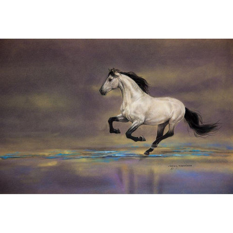 Suzannes Tuno Black Modern Wood Framed Art Print by Harrison, Lesley