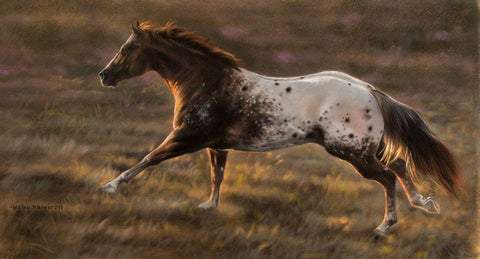 Spots with Spirit White Modern Wood Framed Art Print with Double Matting by Harrison, Lesley