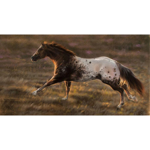 Spots with Spirit Gold Ornate Wood Framed Art Print with Double Matting by Harrison, Lesley