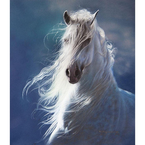 Wind Dancer Black Modern Wood Framed Art Print with Double Matting by Harrison, Lesley