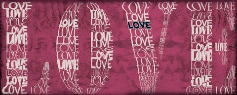 Love White Modern Wood Framed Art Print with Double Matting by Wolk, Lisa
