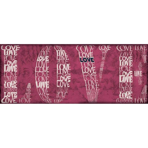 Love Black Modern Wood Framed Art Print with Double Matting by Wolk, Lisa