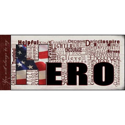 You Are My Hero Black Modern Wood Framed Art Print with Double Matting by Wolk, Lisa
