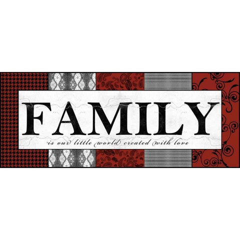 Patterns Family Black Modern Wood Framed Art Print by Wolk, Lisa