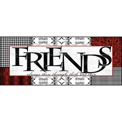 Patterns Friends Black Modern Wood Framed Art Print with Double Matting by Wolk, Lisa
