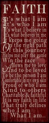 Faith Sentiments Black Ornate Wood Framed Art Print with Double Matting by Wolk, Lisa