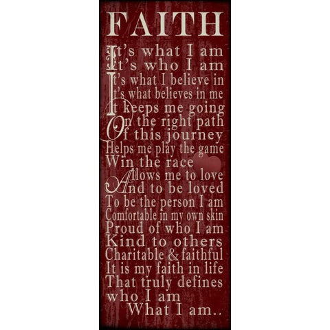 Faith Sentiments White Modern Wood Framed Art Print by Wolk, Lisa