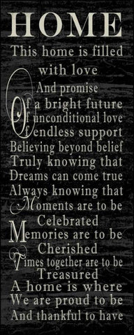 Home Sentiments White Modern Wood Framed Art Print with Double Matting by Wolk, Lisa