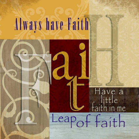 Funky Faith Black Modern Wood Framed Art Print with Double Matting by Wolk, Lisa