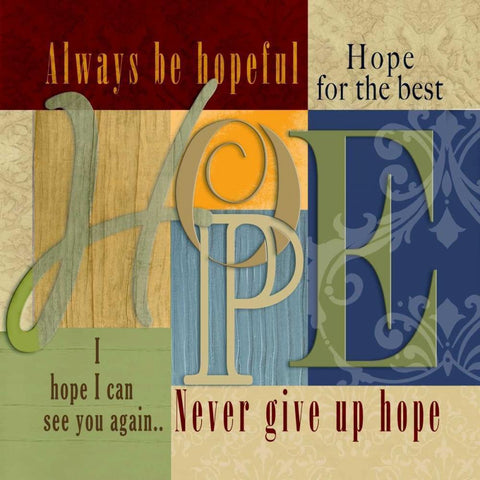 Funky Hope Black Modern Wood Framed Art Print by Wolk, Lisa