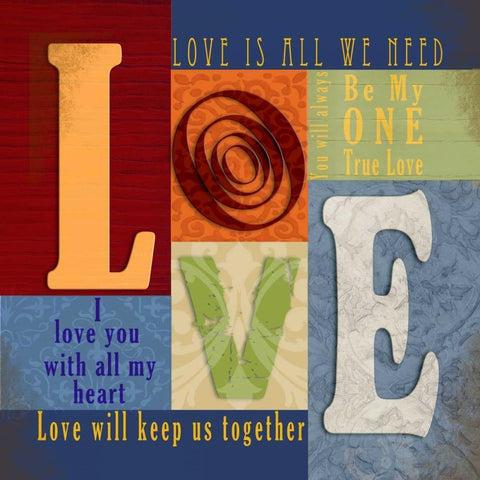 Funky Love Black Ornate Wood Framed Art Print with Double Matting by Wolk, Lisa