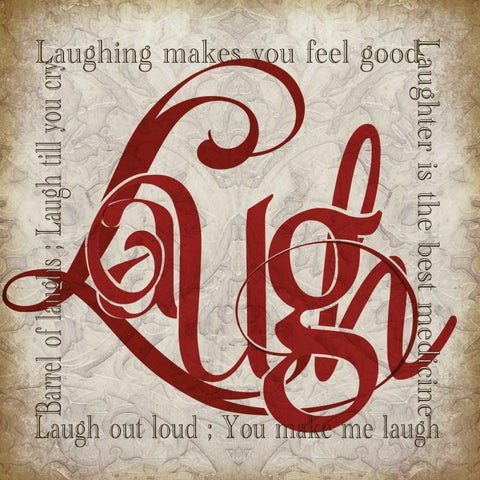 Laugh and Other Sentiments White Modern Wood Framed Art Print by Wolk, Lisa