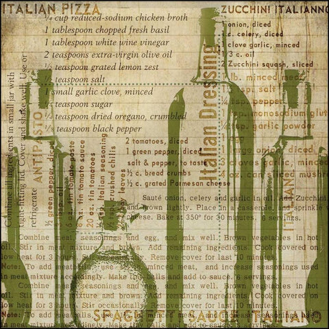 Italian IV Black Modern Wood Framed Art Print by Wolk, Lisa