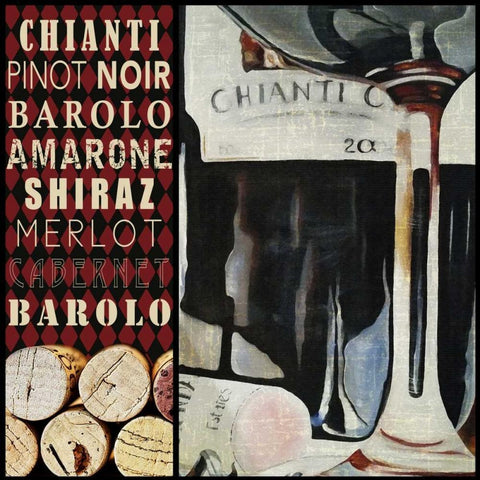 Chianti Black Ornate Wood Framed Art Print with Double Matting by Wolk, Lisa