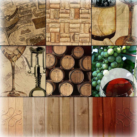 Wine Tour White Modern Wood Framed Art Print with Double Matting by Wolk, Lisa