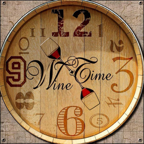 Its Wine Oclock Gold Ornate Wood Framed Art Print with Double Matting by Wolk, Lisa