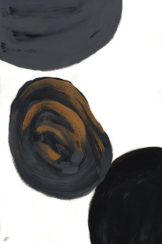 Gold and Gray IV Black Ornate Wood Framed Art Print with Double Matting by Lee, Judson