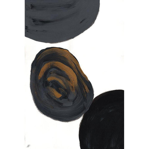 Gold and Gray IV Black Modern Wood Framed Art Print with Double Matting by Lee, Judson