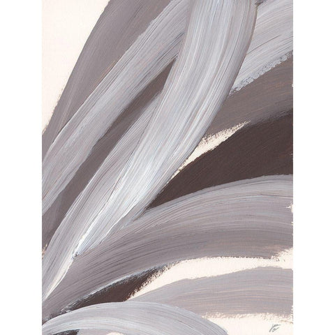 Brush Stroke Up Black Modern Wood Framed Art Print by Lee, Judson