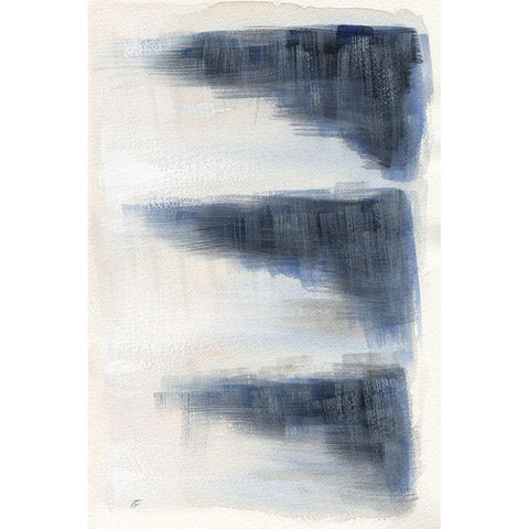 Brushed Triangles II Black Modern Wood Framed Art Print with Double Matting by Lee, Judson