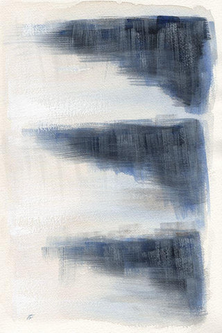 Brushed Triangles II Black Ornate Wood Framed Art Print with Double Matting by Lee, Judson