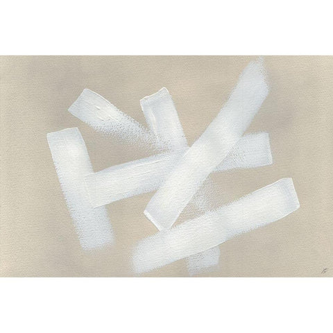 White Stripes Black Modern Wood Framed Art Print with Double Matting by Lee, Judson