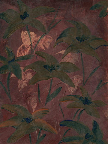 Autumn Fireworks Flowers II Black Ornate Wood Framed Art Print with Double Matting by Lee, Judson