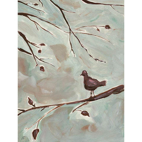 Cool Autumn Bird Black Modern Wood Framed Art Print with Double Matting by Lee, Judson