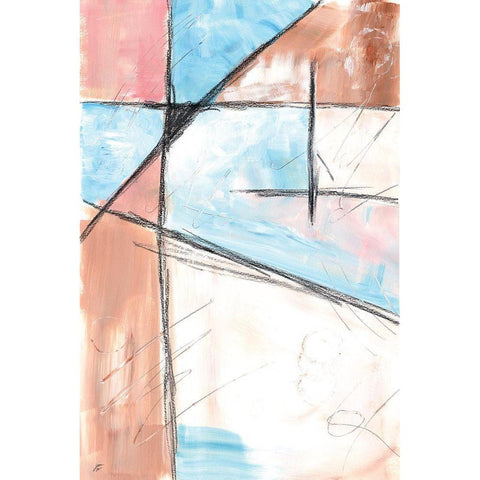 City Grid II Black Modern Wood Framed Art Print with Double Matting by Lee, Judson