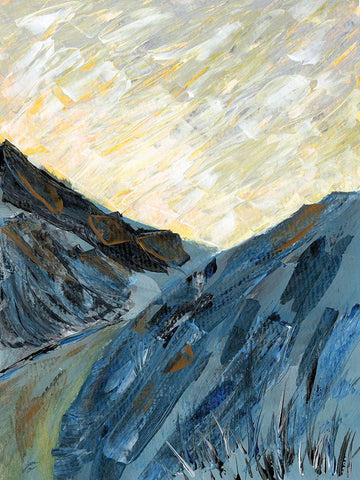 Blue Valley Black Ornate Wood Framed Art Print with Double Matting by Lee, Judson