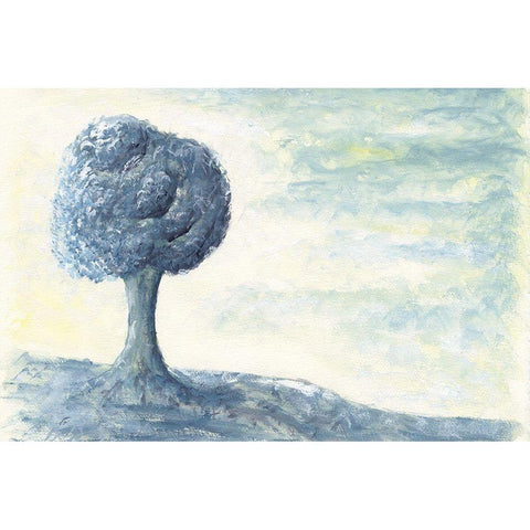 Cotton Tree with a View Black Modern Wood Framed Art Print by Lee, Judson