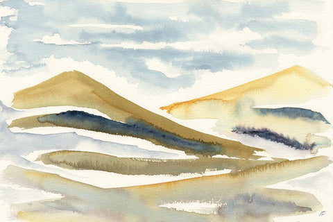 Crossing Hills White Modern Wood Framed Art Print with Double Matting by Lee, Judson