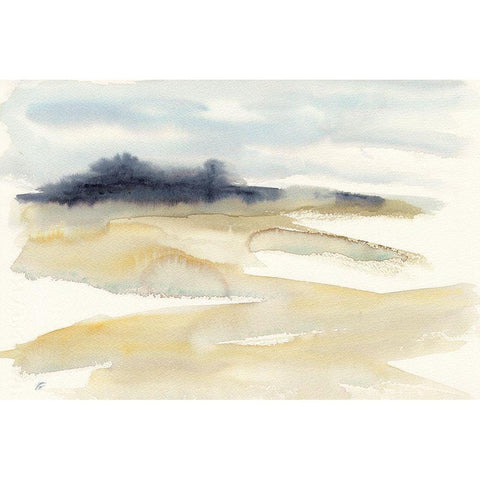 Distant Trees White Modern Wood Framed Art Print by Lee, Judson