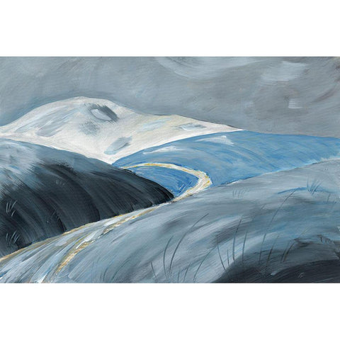 Golden Road Black Modern Wood Framed Art Print with Double Matting by Lee, Judson