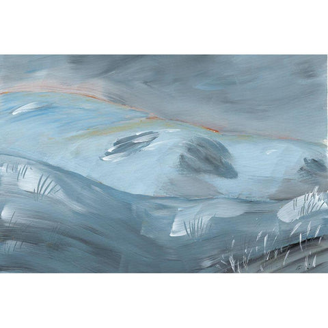 Golden Touch Hills Black Modern Wood Framed Art Print by Lee, Judson