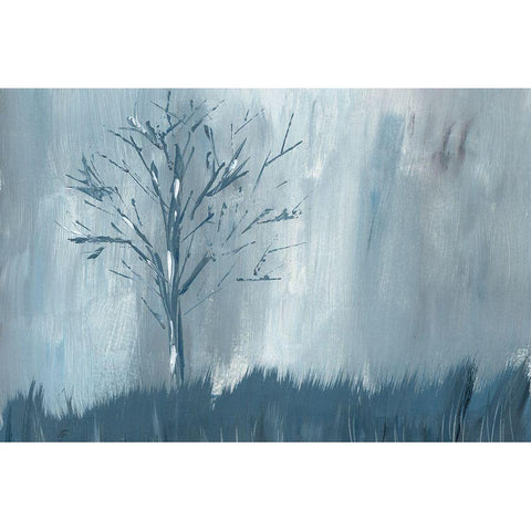 Winter Tree Rain Black Modern Wood Framed Art Print by Lee, Judson