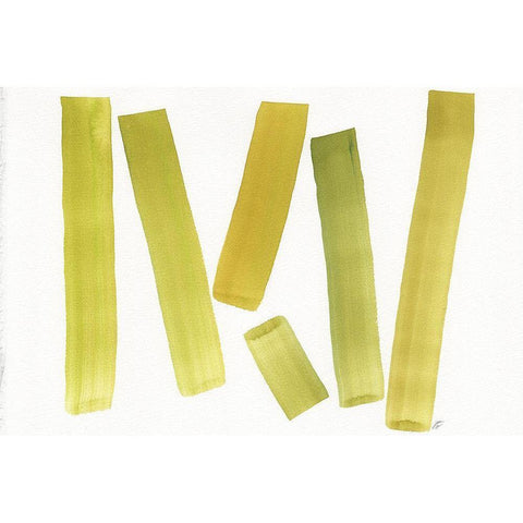 Emerald Stripes II White Modern Wood Framed Art Print by Lee, Judson