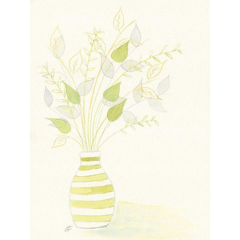 Light Green Arrangement Gold Ornate Wood Framed Art Print with Double Matting by Lee, Judson