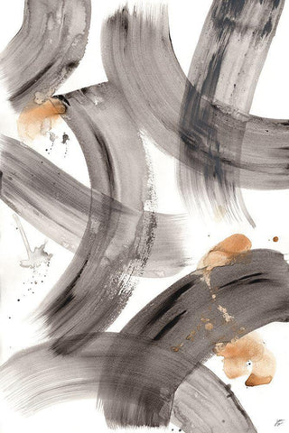 Gold Overlay White Modern Wood Framed Art Print with Double Matting by Lee, Judson