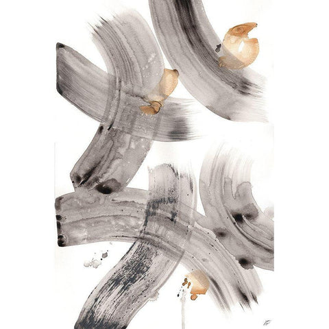 Gold Overlay II White Modern Wood Framed Art Print by Lee, Judson