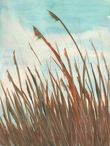Feathered Grass Black Ornate Wood Framed Art Print with Double Matting by Lee, Judson