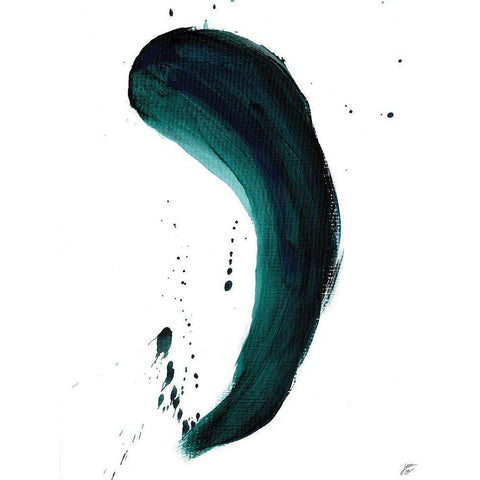 Single Blue Stroke Black Modern Wood Framed Art Print by Lee, Judson