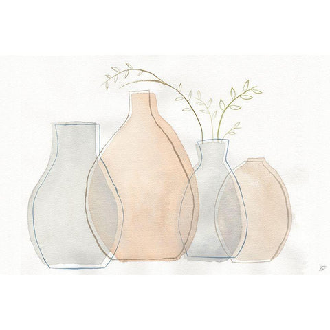 Sketch Arrangement Black Modern Wood Framed Art Print with Double Matting by Lee, Judson