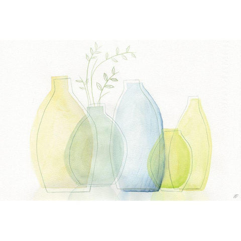 Transparent Glass White Modern Wood Framed Art Print by Lee, Judson