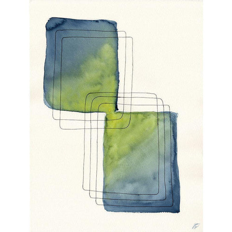 2 Box Sketch Black Modern Wood Framed Art Print by Lee, Judson